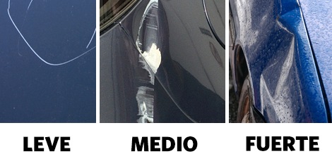 Tipos de daños para reparaciones de chapa y pintura - Seat Alicante Prim Torrecillas y Seat Elda Hugo Motor